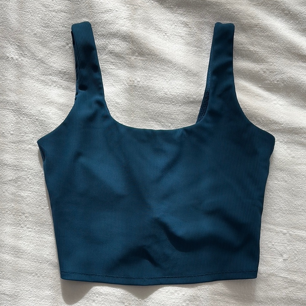 Skechers Teal Athletic GO FLEX RIB Longline Bra/Crop Top - M - Picture 8 of 10